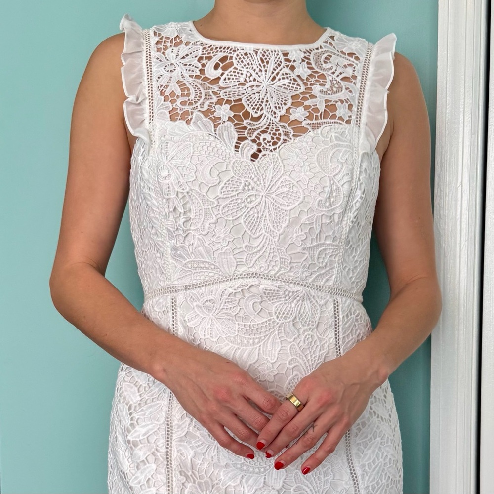 Lilly Pulitzer White Floral Lace Dress
